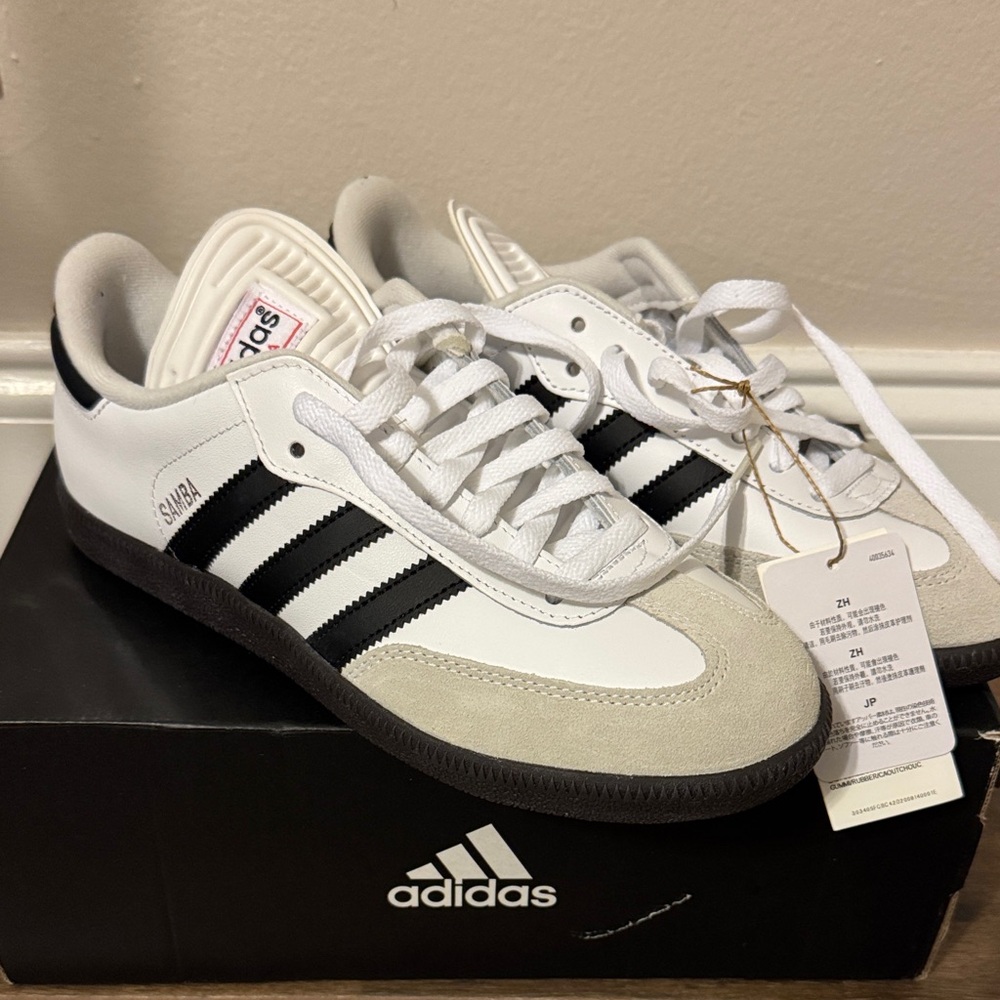 NWT - Adidas Samba Classic White Sneakers